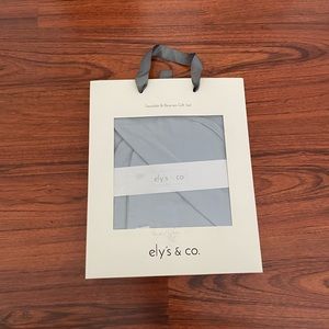 Dusty blue swaddle and hat set